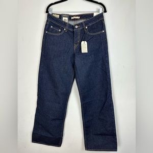 Levi's Premium Low Loose Jeans Womens Size 29x32 Mid Rise Dark Wash